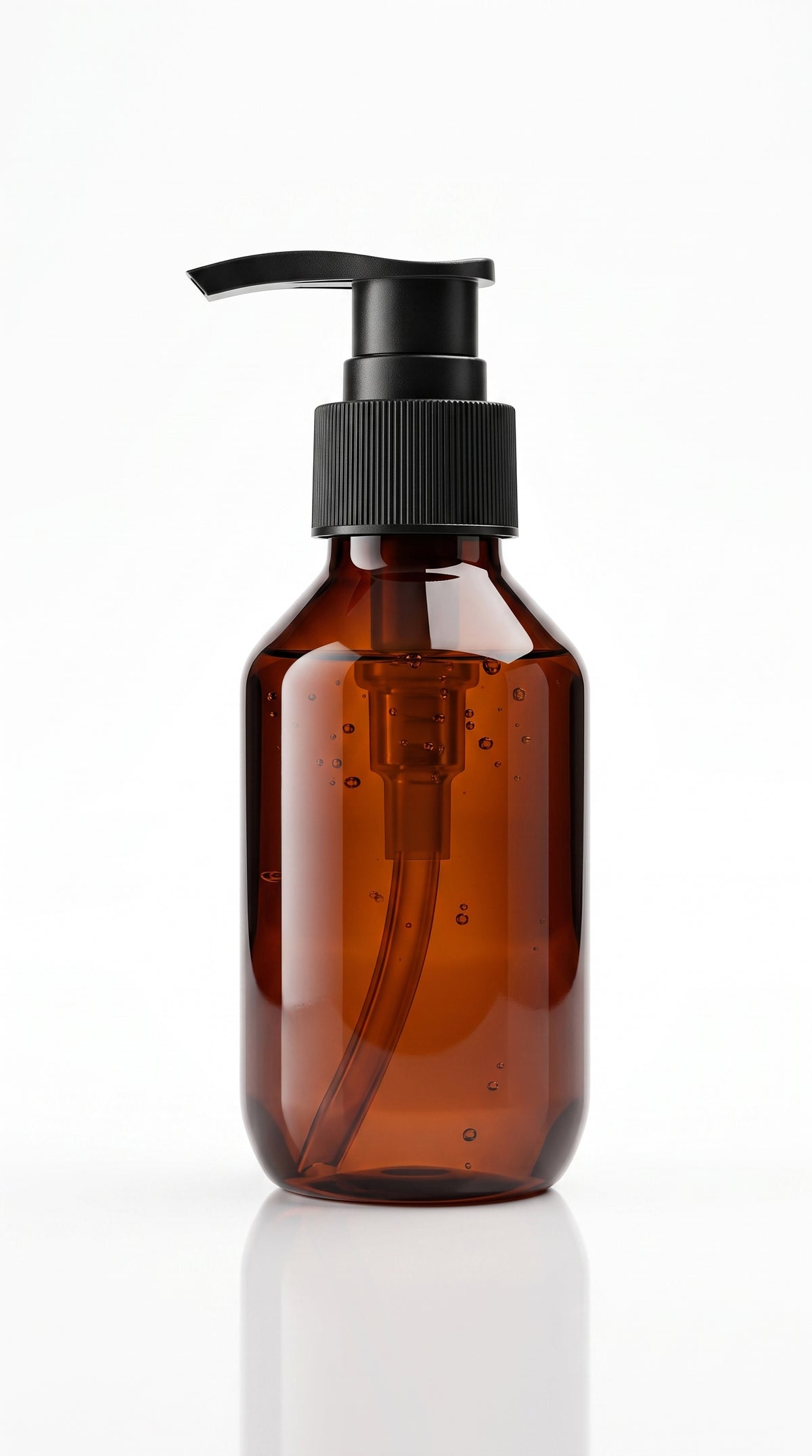 Flacon Pompe Design - Bouteille Ambrée Rechargeable Multi-usages