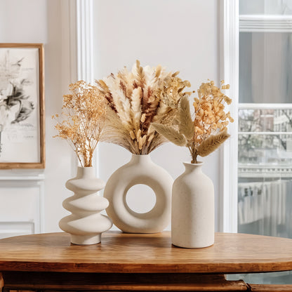 Vases bohèmes en céramique blanche