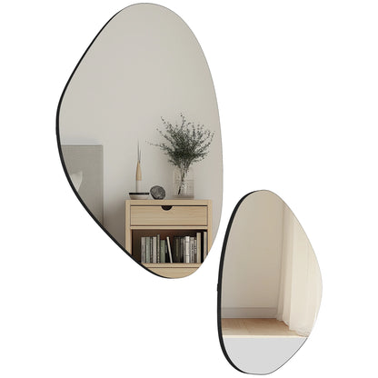 Miroirs décoratifs de forme irrégulière avec cadre en métal