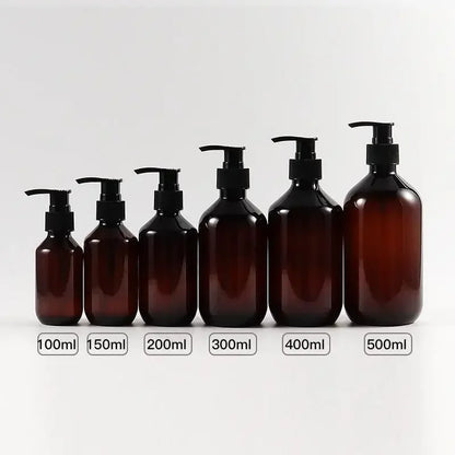 Flacon Pompe Design - Bouteille Ambrée Rechargeable Multi-usages