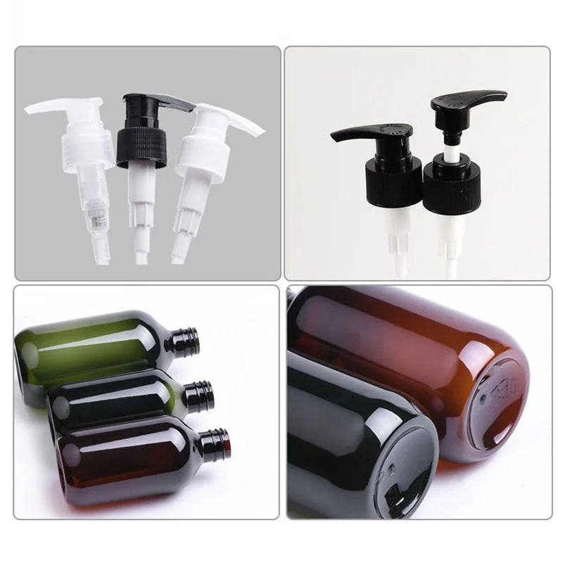 Flacon Pompe Design - Bouteille Ambrée Rechargeable Multi-usages